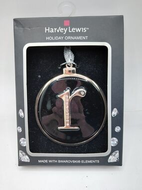Harvey Lewis Christmas Ornament Letter R Witth Swarovski Elements